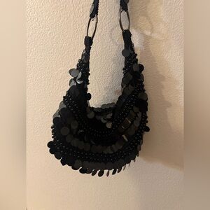 Y2K vintage Elegant Black Sequin Women's bag